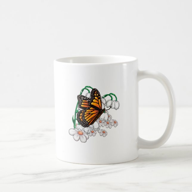 Mug Papillon sur fleurs (Droite)