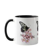 Papillon sur fleurs - Design inspiré de la nature