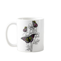 papillon vintage, fleurs esthétiques