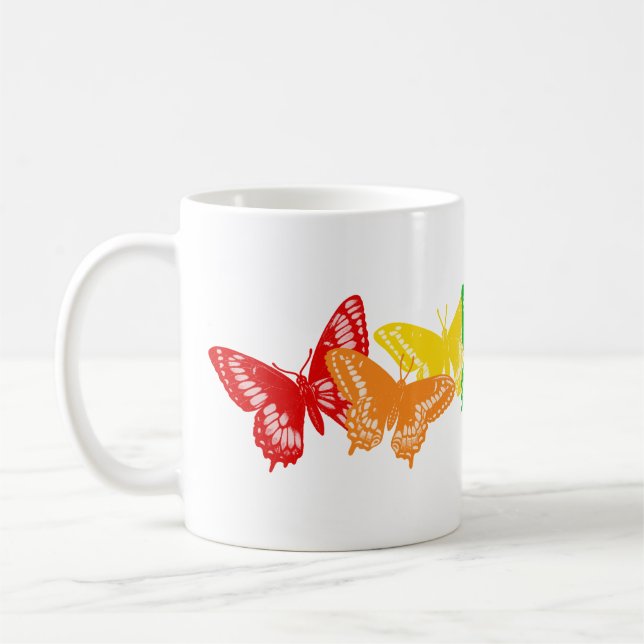 Mug Papillons arc-en-ciel (Gauche)