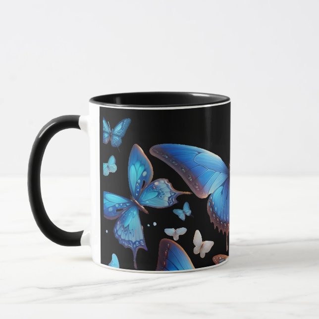 Mug Papillons bleus (Gauche)