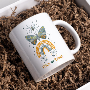 Mug Papillons d'Halloween, arc-en-ciel et araignées