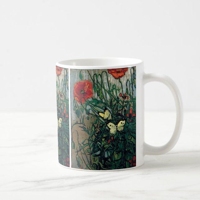 Mug Papillons et papillons Van Gogh Art (Droite)