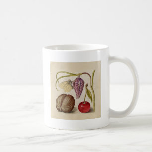Mug Papillons noix Fleur Cerisier Aquarelle Art