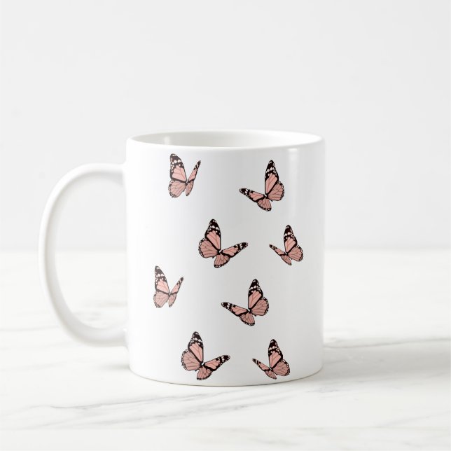 Mug Papillons pêche (Gauche)