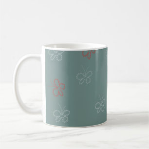 Mug Papillons Stars Sage Green