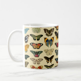 Mug Papillons vintages illustrés - Jaune