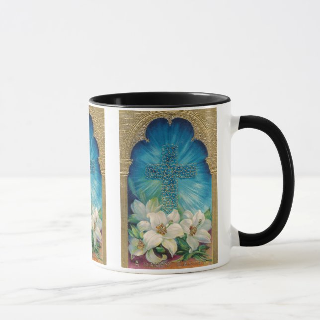 Mug Pâques avec la croix et les lis (Droite)