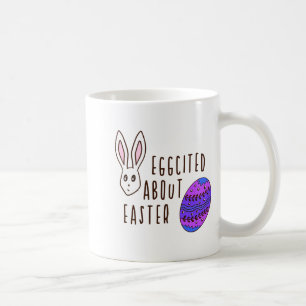 Mug Pâques Mignon Excité à Propos de Pâques Citation D
