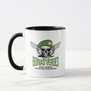 Mug Parachutisme crânien vert portugais
