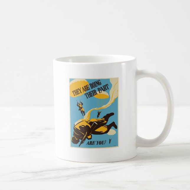 Mug Parachutiste de 2ÈME GUERRE MONDIALE