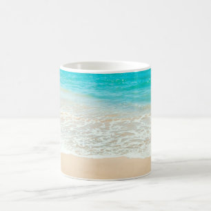 Mug Paradis tropical de plage bleu cristal PixDezines