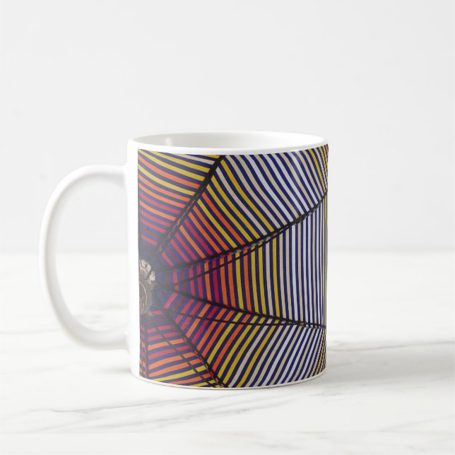 Mug Parapluie bleu et multicolore (Gauche)