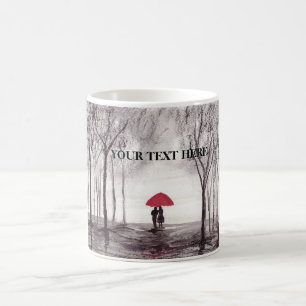Mug Parapluie rouge couple d'amour 24 heures sur 24