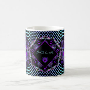Mug Parapluie violet & coeurs .7