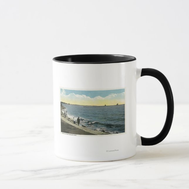 Mug Parc de bord de mer Vue sur le son (Droite)