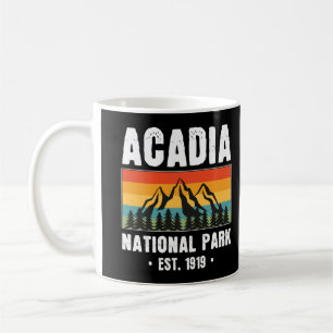 Mug Parc national Acadia, Maine Retro Vintage