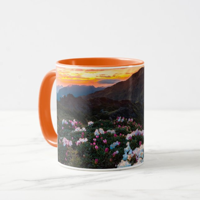 Mug Parc national de floraison du rhododendron | (Devant gauche)