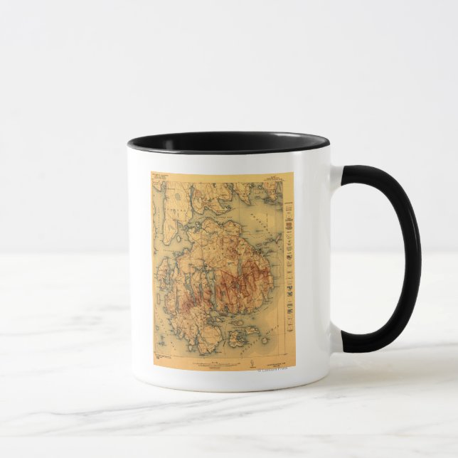 Mug Parc national de Lafayette Carte panoramique (Droite)