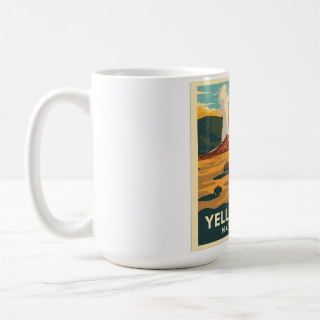 Mug Parc national de Yellowstone Design d'aventure (Gauche)