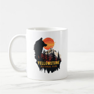Mug Parc national de Yellowstone, Wolf Orange Sunset A
