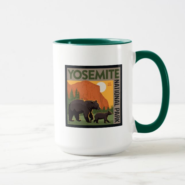 Mug Parc national de Yosemite | Famille d'ours (Droite)