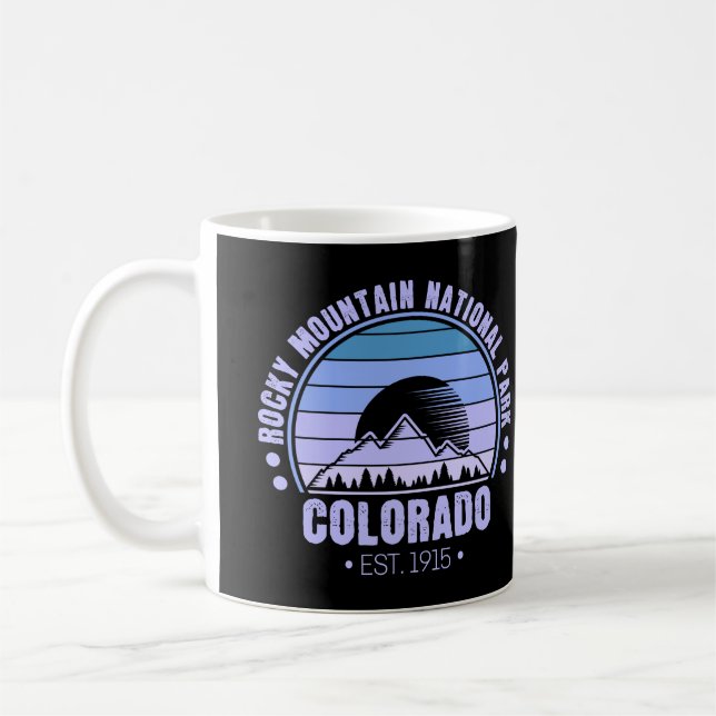 Mug Parc national des Rocheuses Colorado Retro (Gauche)