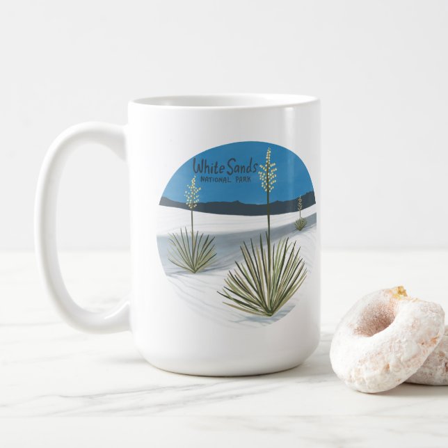 Mug Parc national des Sables Blancs Nouveau-Mexique Gy (Avec donut)