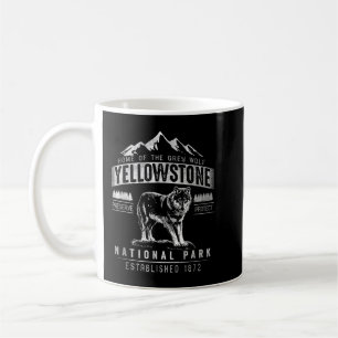 Mug Parc national du Loup gris vintage Yellowstone