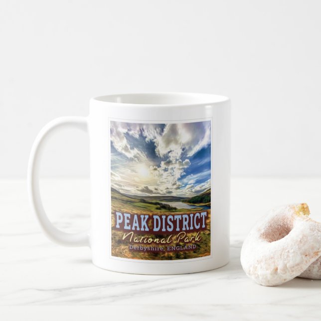 MUG PARC NATIONAL DU QUARTIER DE PEAK - DERBYSHIRE ANG (Avec donut)