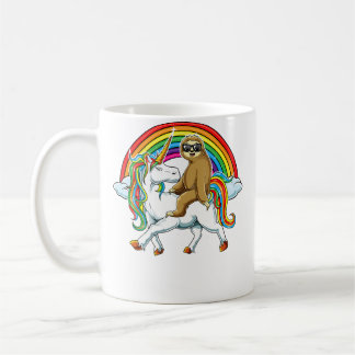 Mug Paresseux avec des lunettes de soleil chevauchant 