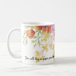 Mug Parfait aquarelle de ressort de paix floral