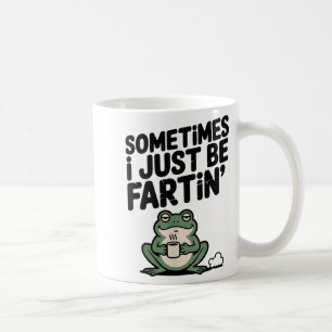 Mug Parfois je fais juste des pets drôle Mème Grenouil