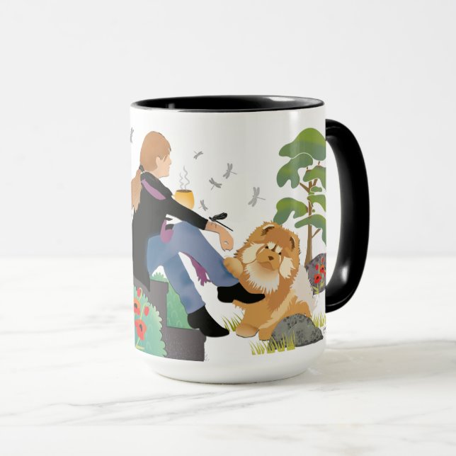 Mug PARFOIS, JE M'ASSIS ET PENSE Chow - choisir le sty (Devant droit)