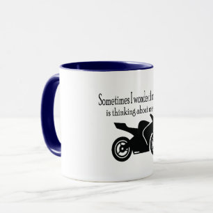 Mug Parfois Je Me Demande Si... Drôle, Moto