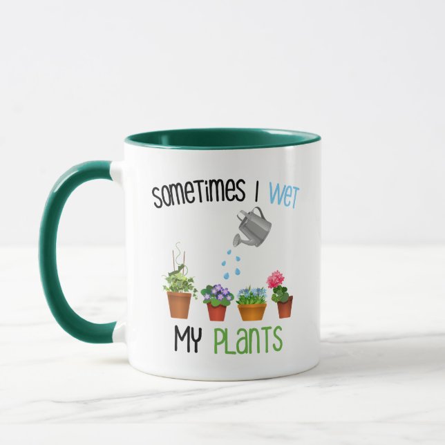 Mug Parfois je mouille mon jardinage drôle de plantes (Gauche)