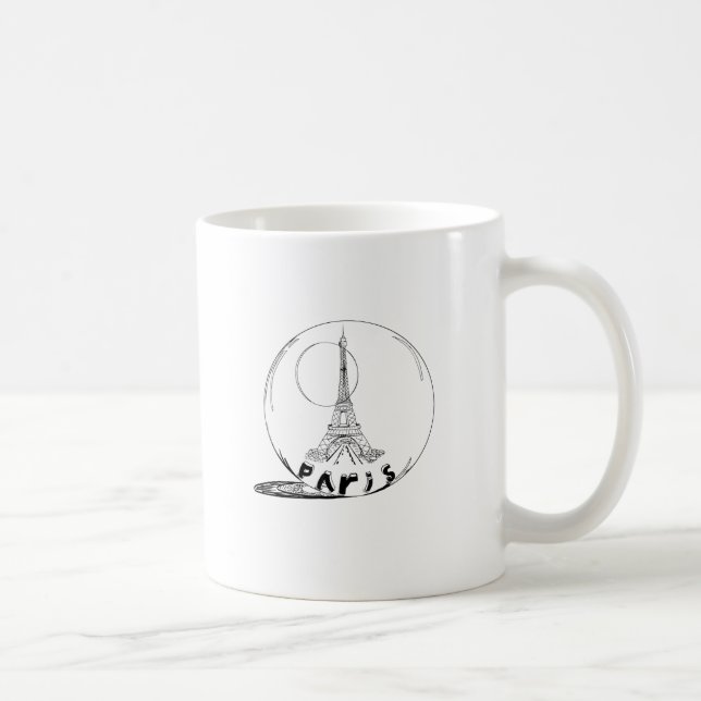 Mug paris dans une boule de verre (Droite)
