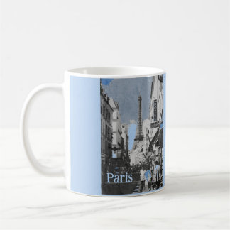 Mug Paris, France, avec une pointe de bleu