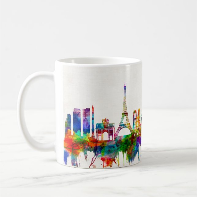 Mug Paris France Skyline (Gauche)
