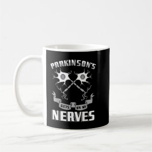 Mug Parkinsons Nerves Désordre dégénératif Gris Ribbo