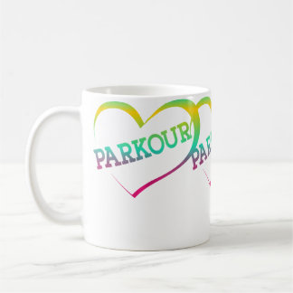 Mug Parkour Free Running Traceur Girl Watercolor Heart