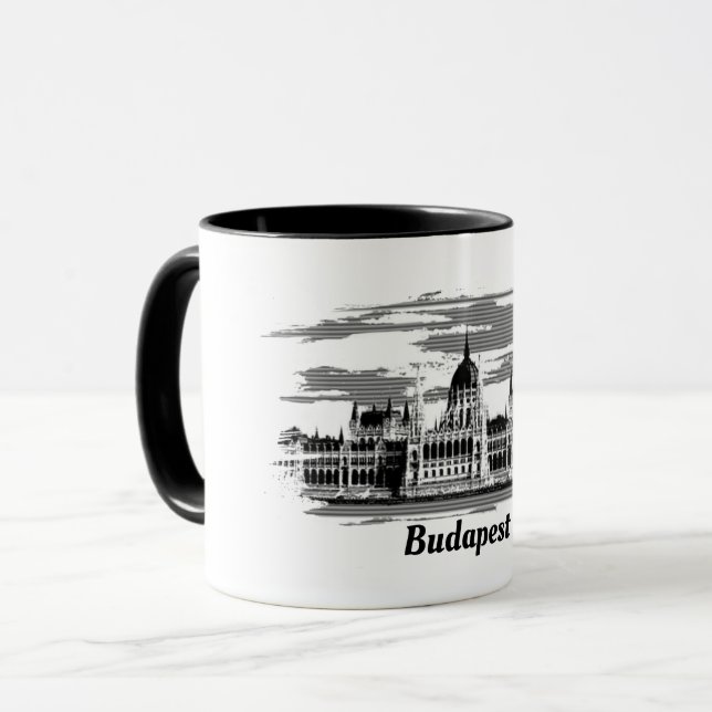 Mug Parlement Budapest Hongrie Cadeaux (Devant gauche)