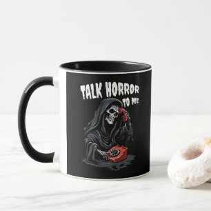 MUG PARLER HORREUR À MOI GRIM REAPER TÉLÉPHONE ROUGE