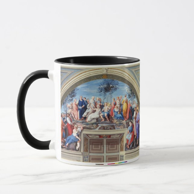Mug Parnassus et le Disputa, du della S de strophe (Gauche)