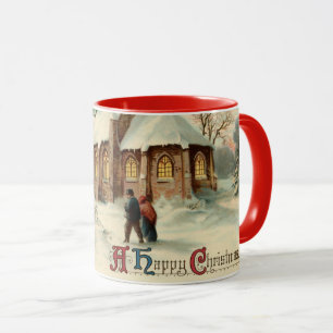 Mug Paroissiens de l'église de Noël à la messe de l'au