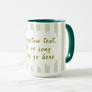 Mug Paroles de chanson personnalisées, poème ou citati