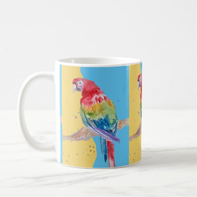 Mug Parrot Bird Enfants Garçons Anniversaire Pastel Bl (Gauche)