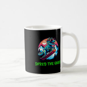 Mug Partager Le Gnar Funny Snowboard Dinosaur T-rex W