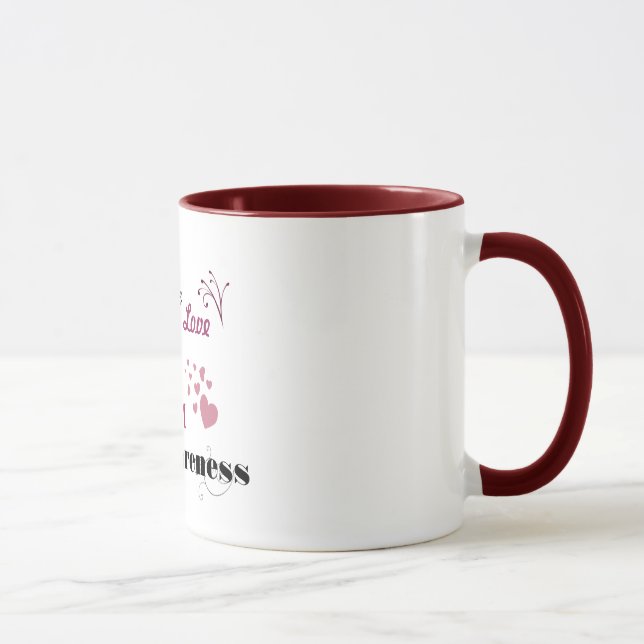 Mug Partagez la conscience de soutien AVM d'amour (Droite)