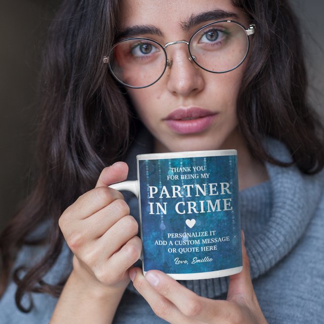 Mug Partenaire Dans Le Crime Amitié Personnalisée (Partner In Crime Personalized Friendship Coffee Mug
)